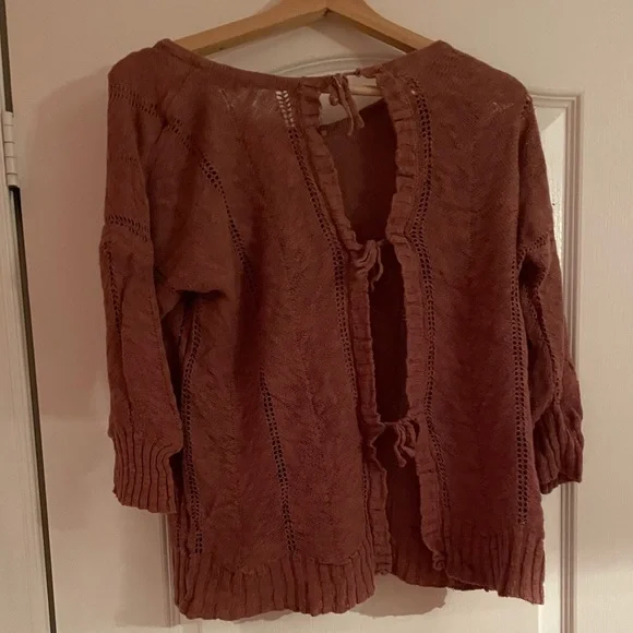 Large linen-cotton blend light sweater - Picture 2 of 3